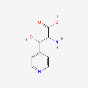 molecular formula C8H10N2O3 B13177856 2-Amino-3-hydroxy-3-(pyridin-4-yl)propanoic acid 