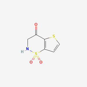 molecular formula C6H5NO3S2 B1317788 2,3-dihydro-4H-thieno[2,3-e][1,2]thiazin-4-one 1,1-dioxide CAS No. 948007-59-8