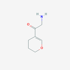 molecular formula C7H11NO2 B13177917 2-Amino-1-(3,4-dihydro-2H-pyran-5-yl)ethan-1-one 