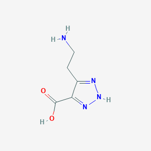 molecular formula C5H8N4O2 B13177942 5-(2-Aminoethyl)-1H-1,2,3-triazole-4-carboxylic acid 