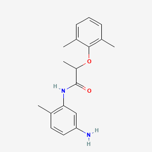molecular formula C18H22N2O2 B1317805 N-(5-Amino-2-methylphenyl)-2-(2,6-dimethylphenoxy)propanamide CAS No. 953756-17-7
