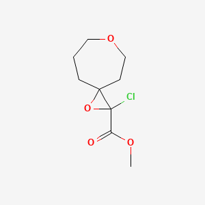 molecular formula C9H13ClO4 B13178056 Methyl 2-chloro-1,6-dioxaspiro[2.6]nonane-2-carboxylate 
