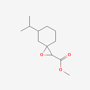 molecular formula C12H20O3 B13178136 Methyl 5-(propan-2-yl)-1-oxaspiro[2.5]octane-2-carboxylate 