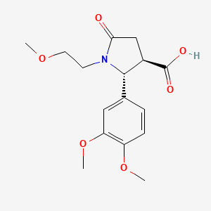 (2R,3R)-2-(3,4-Dimethoxy-phenyl)-1-(2-methoxy-ethyl)-5-oxo-pyrrolidine-3-carboxylic acid