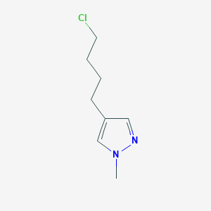 molecular formula C8H13ClN2 B13178229 4-(4-Chlorobutyl)-1-methyl-1H-pyrazole 