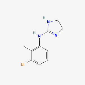 molecular formula C10H12BrN3 B13178260 N-(3-bromo-2-methylphenyl)-4,5-dihydro-1H-imidazol-2-amine CAS No. 16822-94-9
