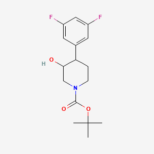 molecular formula C16H21F2NO3 B13178272 Tert-butyl 4-(3,5-difluorophenyl)-3-hydroxypiperidine-1-carboxylate 