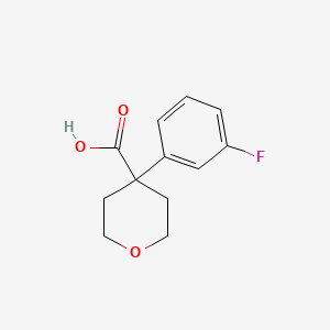 molecular formula C12H13FO3 B1317829 4-(3-fluorophenyl)tetrahydro-2H-pyran-4-carboxylic acid CAS No. 919016-93-6