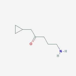 molecular formula C8H15NO B13178301 5-Amino-1-cyclopropylpentan-2-one 
