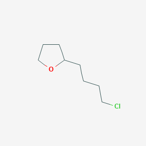 molecular formula C8H15ClO B13178325 2-(4-Chlorobutyl)oxolane 