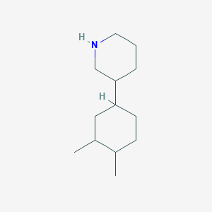 molecular formula C13H25N B13178386 3-(3,4-Dimethylcyclohexyl)piperidine 