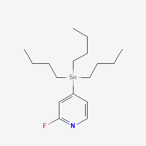 molecular formula C17H30FNSn B1317840 2-Fluoro-4-(tributylstannyl)pyridine CAS No. 457061-31-3