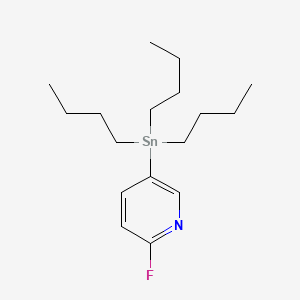 molecular formula C17H30FNSn B1317841 2-Fluoro-5-(tributylstannyl)pyridine CAS No. 1025687-41-5