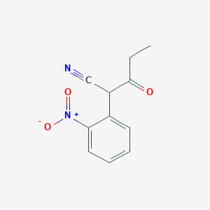 molecular formula C11H10N2O3 B13178417 2-(2-Nitrophenyl)-3-oxopentanenitrile 