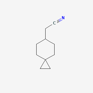 molecular formula C10H15N B13178422 2-{Spiro[2.5]octan-6-yl}acetonitrile 