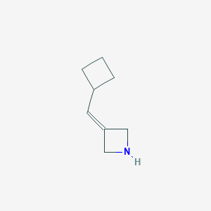 molecular formula C8H13N B13178434 3-(Cyclobutylmethylidene)azetidine 