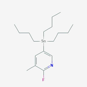 molecular formula C18H32FNSn B1317847 Tributyl-(6-fluoro-5-methyl-3-pyridyl)stannane CAS No. 405556-98-1