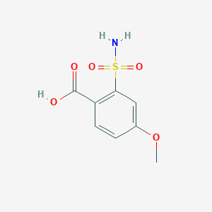 molecular formula C8H9NO5S B13178480 4-Methoxy-2-sulfamoylbenzoic acid 