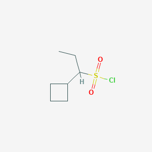 molecular formula C7H13ClO2S B13178499 1-Cyclobutylpropane-1-sulfonyl chloride 