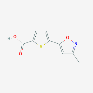 molecular formula C9H7NO3S B13178521 5-(3-Methyl-1,2-oxazol-5-yl)thiophene-2-carboxylic acid 