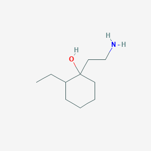 molecular formula C10H21NO B13178528 1-(2-Aminoethyl)-2-ethylcyclohexan-1-ol 