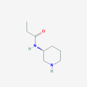 molecular formula C8H16N2O B13178531 N-[(3R)-piperidin-3-yl]propanamide 