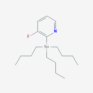 molecular formula C17H30FNSn B1317854 3-Fluoro-2-(tributylstannyl)pyridine CAS No. 573675-60-2