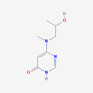 molecular formula C8H13N3O2 B13178560 6-[(2-Hydroxypropyl)(methyl)amino]-3,4-dihydropyrimidin-4-one 