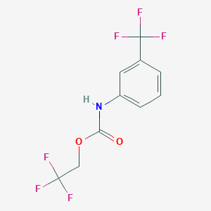 molecular formula C10H7F6NO2 B13178564 2,2,2-trifluoroethyl N-[3-(trifluoromethyl)phenyl]carbamate CAS No. 1087788-83-7