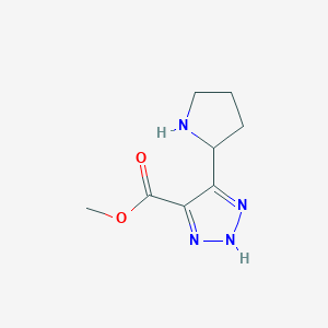 molecular formula C8H12N4O2 B13178611 Methyl 5-(pyrrolidin-2-yl)-1H-1,2,3-triazole-4-carboxylate 