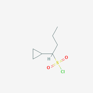 molecular formula C7H13ClO2S B13178650 1-Cyclopropylbutane-1-sulfonyl chloride 