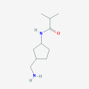 molecular formula C10H20N2O B13178699 N-[3-(Aminomethyl)cyclopentyl]-2-methylpropanamide 