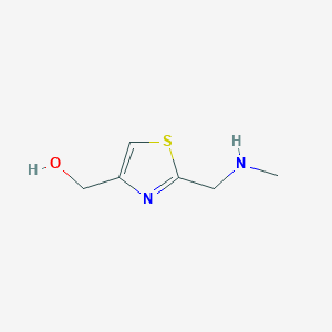molecular formula C6H10N2OS B13178721 (2-[(Methylamino)methyl]-1,3-thiazol-4-YL)methanol 