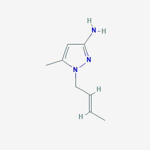 molecular formula C8H13N3 B13178730 1-(But-2-en-1-yl)-5-methyl-1H-pyrazol-3-amine 