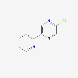 molecular formula C9H6ClN3 B13178740 2-Chloro-5-(pyridin-2-yl)pyrazine 