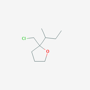 molecular formula C9H17ClO B13178742 2-(Butan-2-yl)-2-(chloromethyl)oxolane 