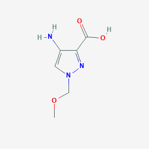 molecular formula C6H9N3O3 B13178780 4-Amino-1-(methoxymethyl)-1H-pyrazole-3-carboxylic acid 