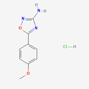molecular formula C9H10ClN3O2 B13178814 5-(4-Methoxyphenyl)-[1,2,4]oxadiazol-3-ylamine hydrochloride 