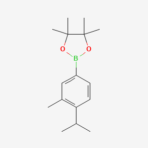 molecular formula C16H25BO2 B13178829 4,4,5,5-Tetramethyl-2-[3-methyl-4-(propan-2-yl)phenyl]-1,3,2-dioxaborolane 