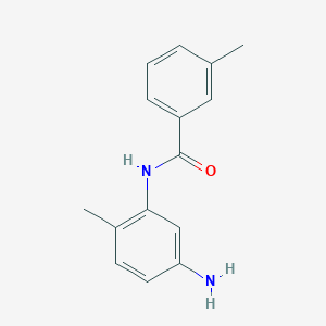 molecular formula C15H16N2O B1317888 N-(5-amino-2-methylphenyl)-3-methylbenzamide CAS No. 905811-03-2
