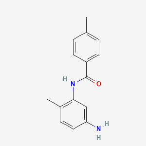 molecular formula C15H16N2O B1317889 N-(5-amino-2-methylphenyl)-4-methylbenzamide CAS No. 905810-25-5