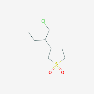 molecular formula C8H15ClO2S B13178967 3-(1-Chlorobutan-2-yl)tetrahydrothiophene 1,1-dioxide 