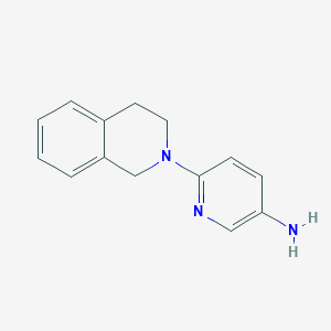 molecular formula C14H15N3 B1317897 6-[3,4-Dihydro-2(1H)-isoquinolinyl]-3-pyridinamine CAS No. 553679-55-3