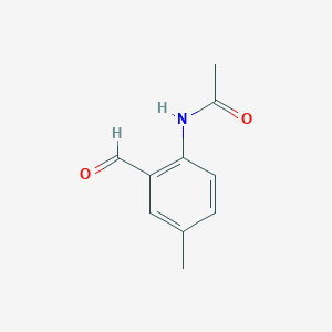 molecular formula C10H11NO2 B13178985 N-(2-formyl-4-methylphenyl)acetamide 