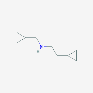 molecular formula C9H17N B13178989 (2-Cyclopropylethyl)(cyclopropylmethyl)amine 
