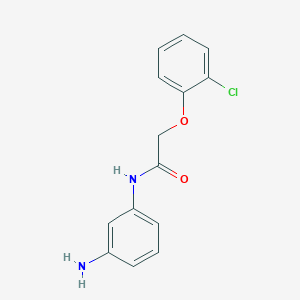 molecular formula C14H13ClN2O2 B1317899 N-(3-Aminophenyl)-2-(2-chlorophenoxy)acetamide CAS No. 953901-86-5