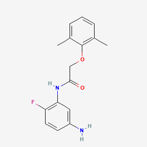 molecular formula C16H17FN2O2 B1317900 N-(5-Amino-2-fluorophenyl)-2-(2,6-dimethylphenoxy)acetamide CAS No. 953901-92-3