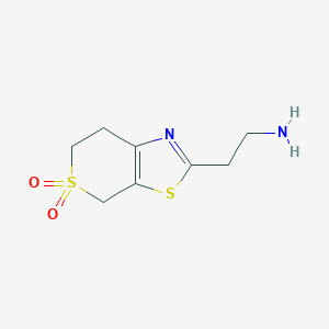 molecular formula C8H12N2O2S2 B13179009 2-(2-Aminoethyl)-4H,6H,7H-5lambda6-thiopyrano[4,3-d][1,3]thiazole-5,5-dione 