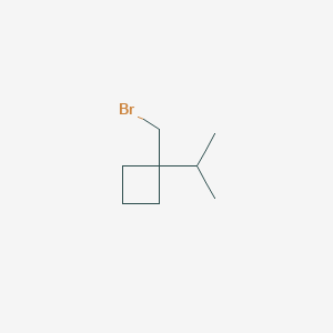 molecular formula C8H15Br B13179033 1-(Bromomethyl)-1-(propan-2-yl)cyclobutane 