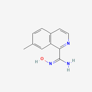 molecular formula C11H11N3O B13179037 (E)-N'-Hydroxy-7-methylisoquinoline-1-carboximidamide 